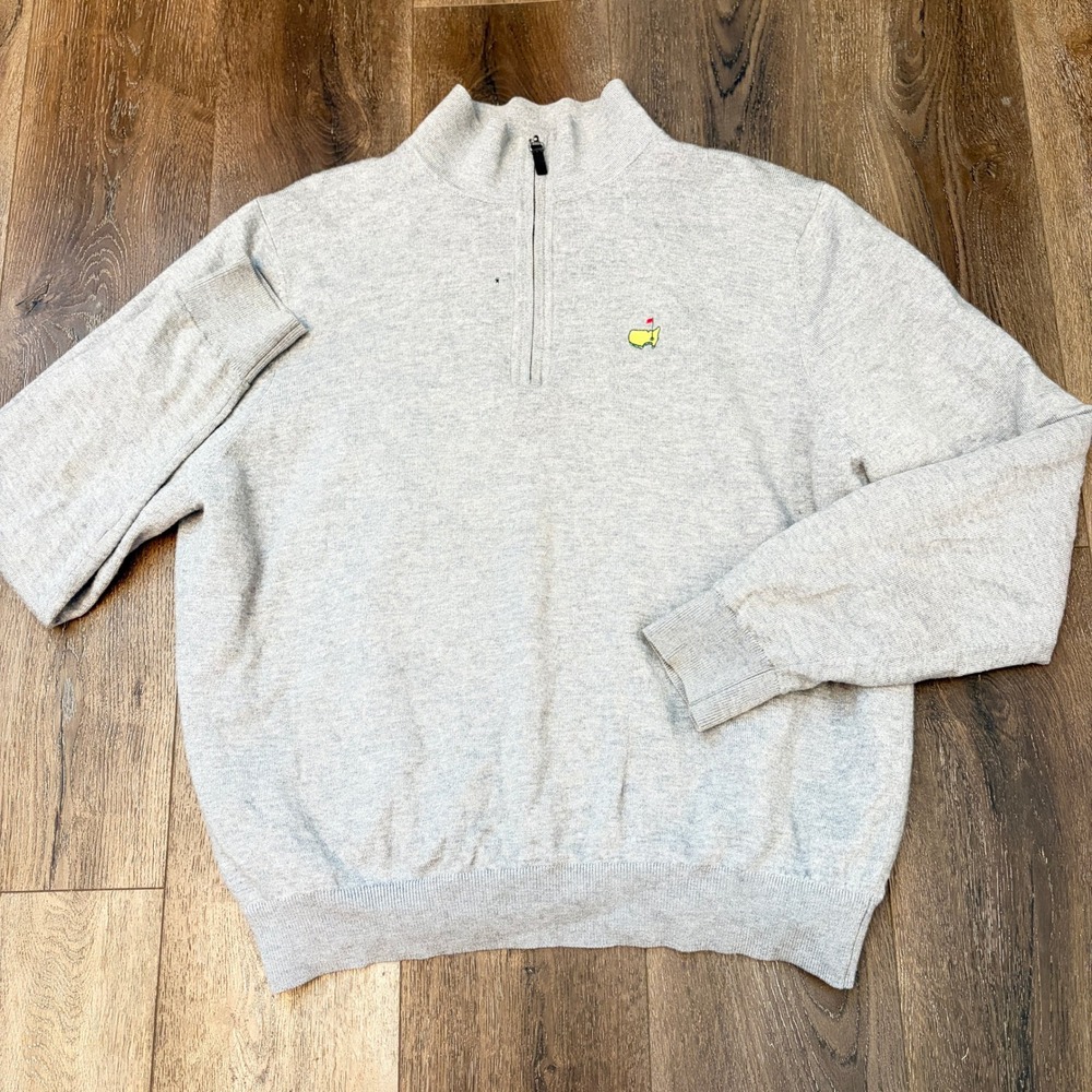 Masters Fairway & Greene Pullover Sweater Mens XL Gray Golf Italian Merino Wool